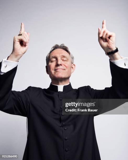 Catholic Archbishop and Prefect of the Papal Household Georg Ganswein is photographed for Suddeutsche Zeitung magazine on April 24, 2017 in Vatican...