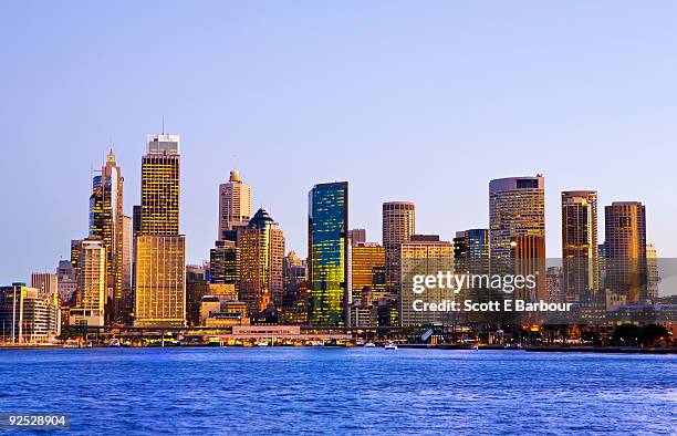 skyline of sydney - sydney skyline stock pictures, royalty-free photos & images