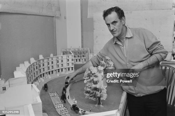 British film production designer and art director John Box on the set of musical drama film 'Oliver!' at Shepperton Studios, UK, 27th April 1968.