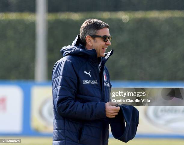 Vice Commissioner Alessandro Costacurta attends the friendly match between Italy and Fiorentina U19 at Coverciano on February 28, 2018 in Florence,...