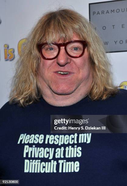 Bruce Vilanch attends amfAR's New York screening of the film "Oy Vey! My Son Is Gay!" at the Directors Guild Theatre on October 29, 2009 in New York...