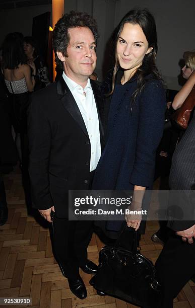 Actor Tom Hollander and Fran Hickman attend the afterparty following the closing night gala premiere of 'Nowhere Boy' during the Times BFI London...