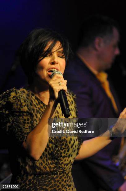 Sharleen Spiteri performs on stage with the Ronnie Scotts Big Band to celebrate 50 years of the legendary jazz club at Ronnie Scott's Jazz Club on...