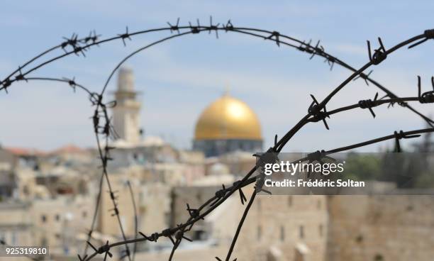 The Western Wall in Jerusalem. The esplanade of the Western Wall, in the Old City of Jerusalem at the foot of the western side of the Temple Mount....