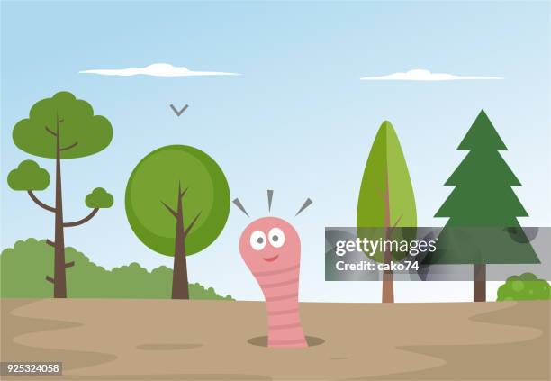 wurm in ein loch - maggots stock-grafiken, -clipart, -cartoons und -symbole