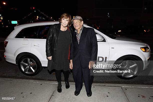 Actors Anne Meara and Jerry Stiller arrive in the Audi Q7 TDI clean diesel to the Project ALS Benefit at Lucky Strike Lanes & Lounge on October 29,...