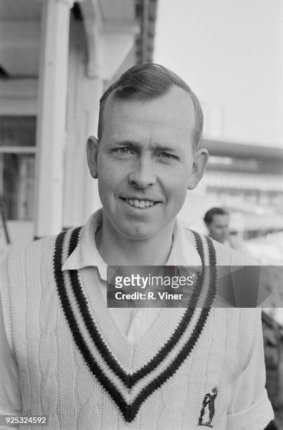Cricket player Edwin "Eddie" Legard Warwickshire County Cricket Club, 1st May 1968.