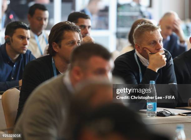 Head Coach Heimir Hellgrimsson of Iceland in the Technical Workshop during Day 2 of the 2018 FIFA World Cup Russia Team Workshop on February 28, 2018...