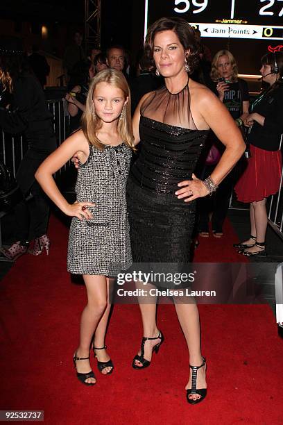 Actress Eulala Scheel and Actress Marcia Gay Harden attend the Spotlight - "Whip It" event held at the Yonge Dundas Square during the 2009 Toronto...