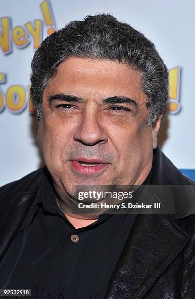 Actor Vincent Pastore attends amfAR's New York screening of the film "Oy Vey! My Son Is Gay!" at the Directors Guild Theatre on October 29, 2009 in...