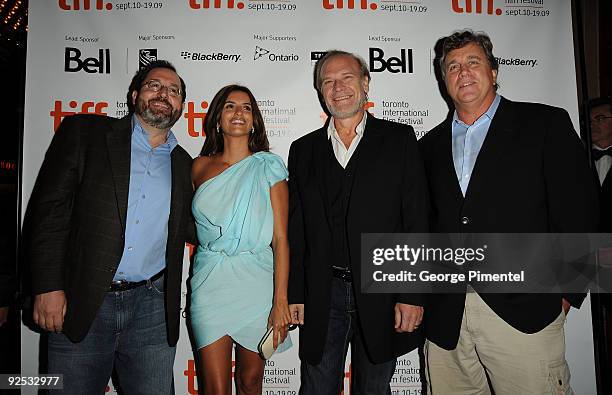 Co-president of Sony Classics Michael Barker, actress Penelope Cruz, actor Lluis Homar and co-president of Sony Classics Tom Bernard attend the...