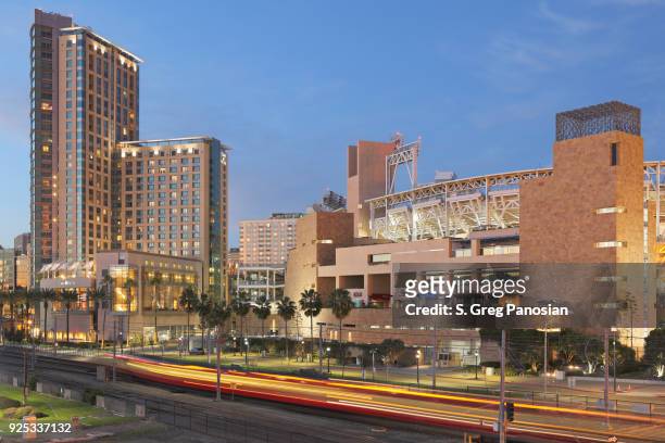 san diego cityscape - petco park san diego stock pictures, royalty-free photos & images
