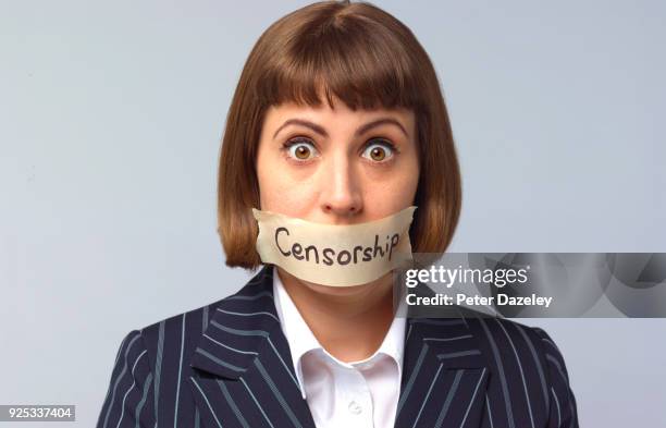 censorship shock /whistleblower prevention - over mouth stock pictures, royalty-free photos & images