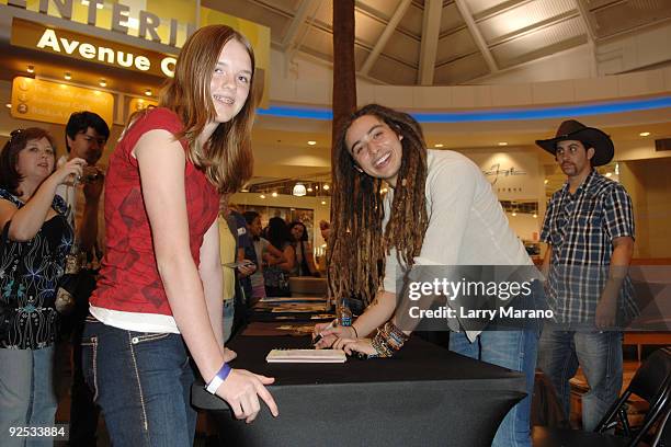 American Idol season seven contestant Jason Castro greets fans at Sawgrass Mills Mall on October 29, 2009 in Sunrise, Florida.