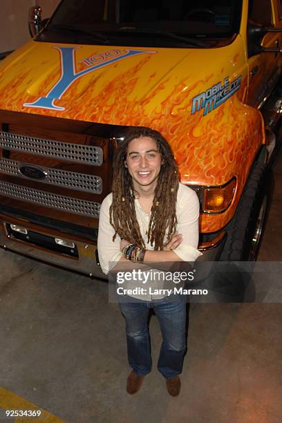 American Idol finalist Jason Castro poses for a portrait at Y 100 radio station on October 29, 2009 in Miami, Florida.