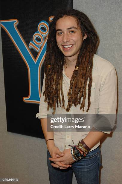 American Idol finalist Jason Castro poses for a portrait at Y 100 radio station on October 29, 2009 in Miami, Florida.