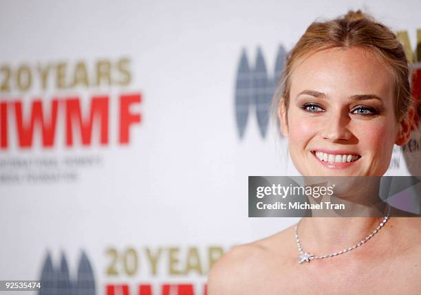 Diane Kruger arrives to the IWMF "Courage In Journalism" Awards held at Beverly Hills Hotel on October 28, 2009 in Beverly Hills, California.