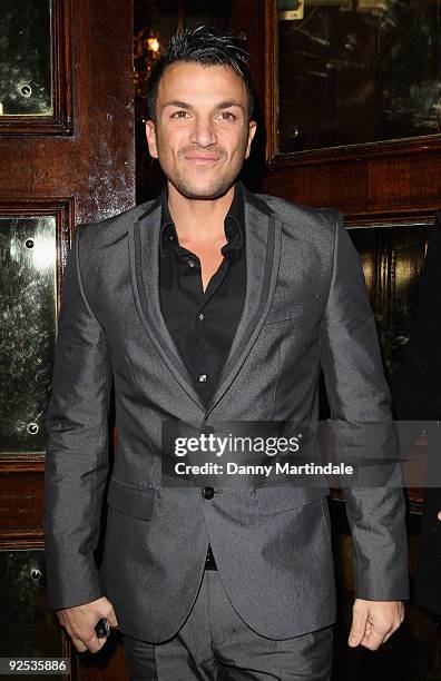 Peter Andre attends a party to celebrate ten years of the television programme Loose Women at Cafe de Paris on October 8, 2009 in London, England.
