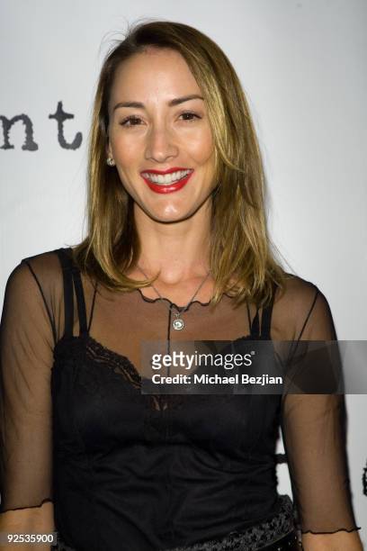 Actress Bree Turner attends the Contempoary West Coast Premier of American Artist Chuck Conelly at Trigg Ison Fine Art on October 29, 2009 in Los...