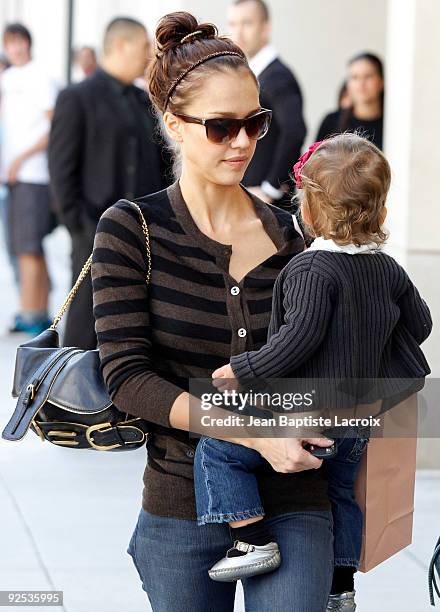 Jessica Alba and Honor Warren sighting in Beverly Hills on October 29, 2009 in Los Angeles, California.