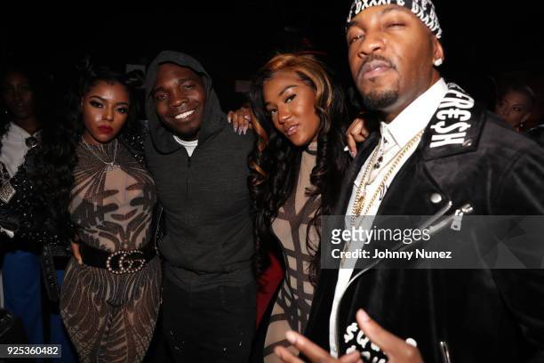 Recording artists Sexxy Lexxy, Jaquae, Nya Lee, and Grafh attend Mercury Lounge on February 27, 2018 in New York City.