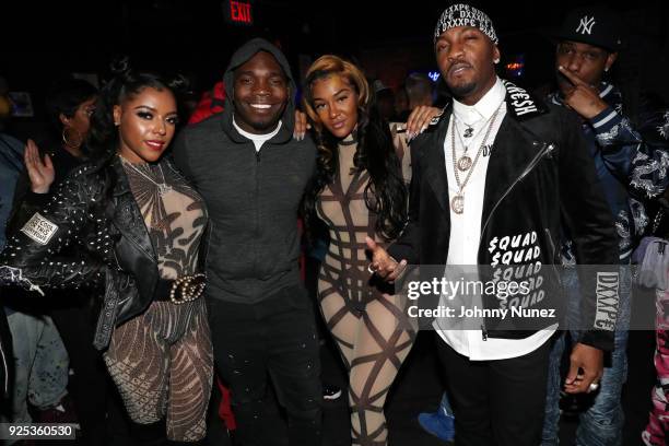 Recording artists Sexxy Lexxy, Jaquae, Nya Lee, and Grafh attend Mercury Lounge on February 27, 2018 in New York City.