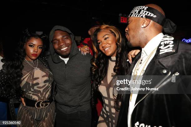 Recording artists Sexxy Lexxy, Jaquae, Nya Lee, and Grafh attend Mercury Lounge on February 27, 2018 in New York City.
