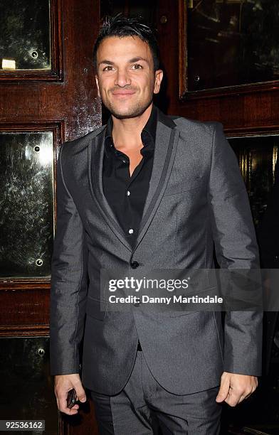 Peter Andre attends a party to celebrate ten years of the television programme Loose Women at Cafe de Paris on October 8, 2009 in London, England.