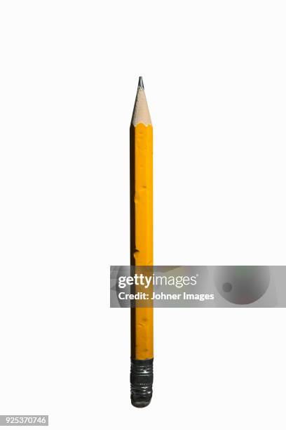 pencil on white background - bleistift stock-fotos und bilder