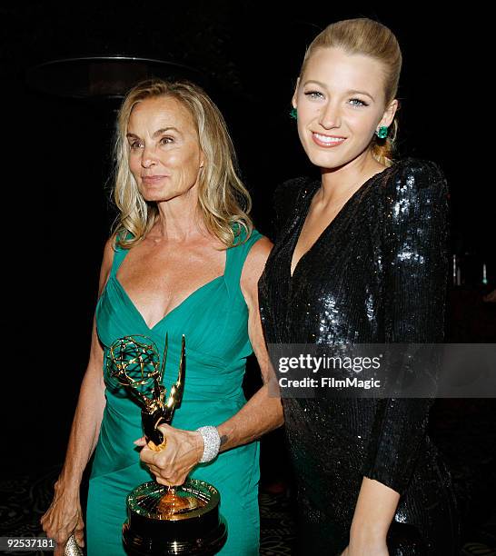 Jessica Lange and Blake Lively attend HBO's Post Emmy Awards Party held at Pacific Design Center on September 20, 2009 in West Hollywood, California.