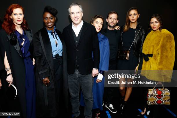 Audrey Fleurot, Aissa Maiga, designer Olivier Lapidus, Alysson Paradis, Nicolas Duvauchelle and girlfriend Anouchka and Olivia Culpo attend the...