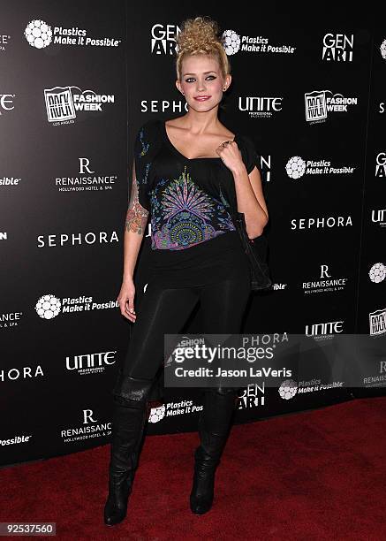 Singer Megan Joy attends Gen Art's 12th annual "Fresh Faces In Fashion" at Petersen Automotive Museum on October 29, 2009 in Los Angeles, California.