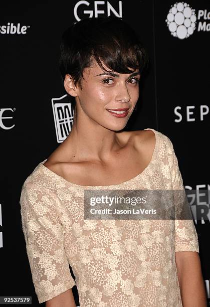 Ceren Alkac attends Gen Art's 12th annual "Fresh Faces In Fashion" at Petersen Automotive Museum on October 29, 2009 in Los Angeles, California.