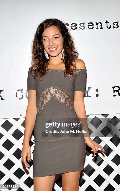Actress Vanessa Lengies attends the Contemporary West Coast Premiere of American Artist Chuck Connelly at Trigg Ison Fine Art on October 29, 2009 in...