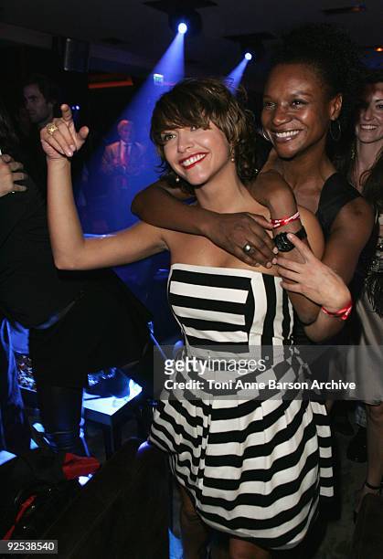 Emma De Caunes and Gladys Gambier attend the Black Legend opening party on October 29, 2009 in Monte-Carlo, Monaco.