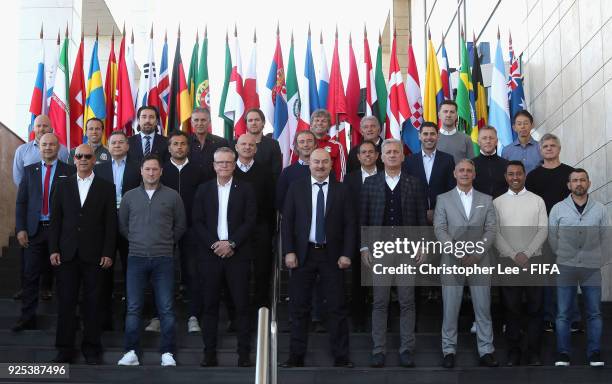 Particpating Member Associations of the 2018 FIFA World Cup Russia pose for the group shot Joel Freeme, Gerardo Torrado, Tomasz Iwan, Carlos Queiroz,...