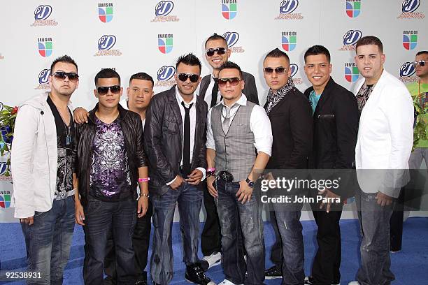 Alacranes Musical arrives at Univisions 2009 Premios Juventud Awards at Bank United Center on July 16, 2009 in Coral Gables, Florida.