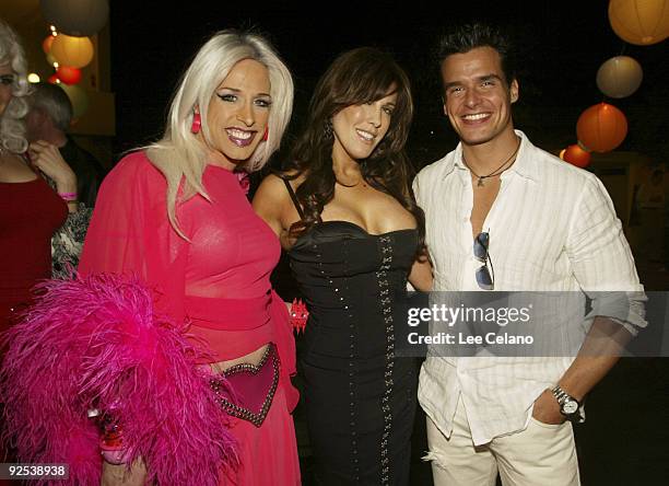 Alexis Arquette, Cafe Entertainmen Chairwoman and CEO Celia Fox and Antonio Sabato Jr.