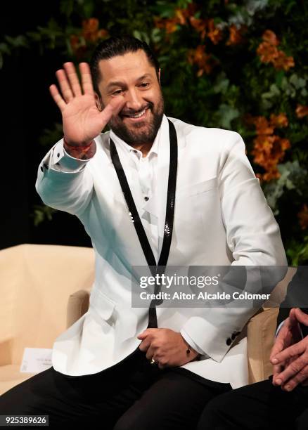 Spanish dancer Rafael Amargo lookg on during the Medal of Andalucia awards 2018 at the Teatro la Maestranza on February 28, 2018 in Seville, Spain.