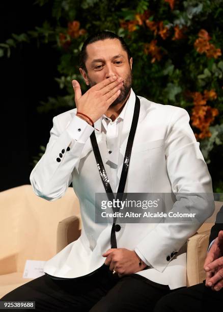 Spanish dancer Rafael Amargo lookg on during the Medal of Andalucia awards 2018 at the Teatro la Maestranza on February 28, 2018 in Seville, Spain.