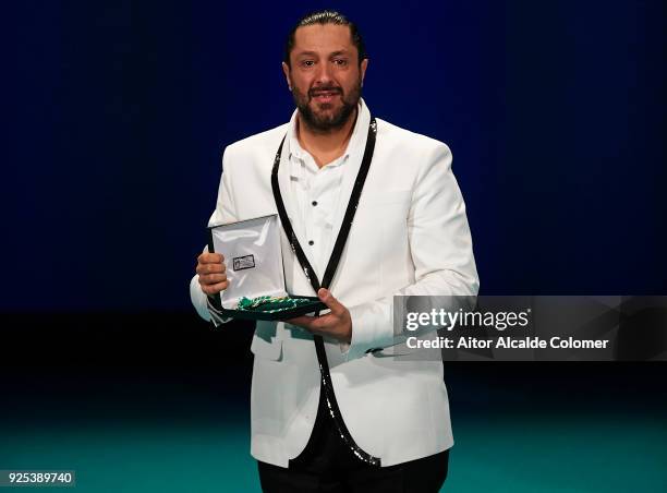 Spanish dancer Rafael Amargo lookg on during the Medal of Andalucia awards 2018 at the Teatro la Maestranza on February 28, 2018 in Seville, Spain.