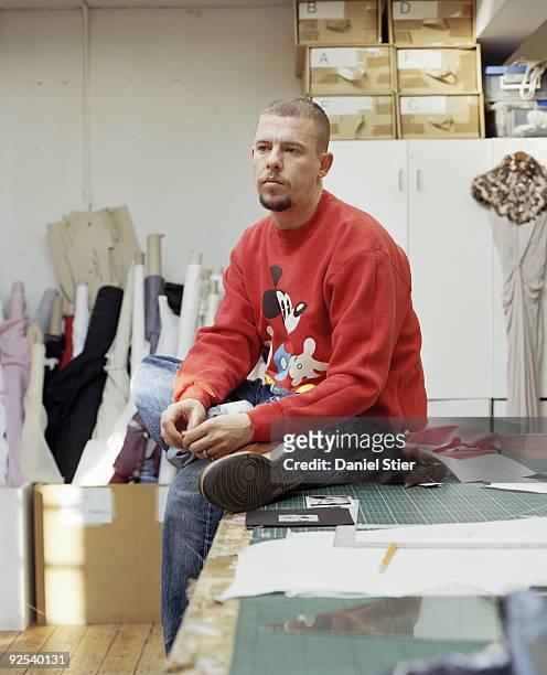 Fashion designer Alexander Mcqueen poses for a portrait shoot in London on June 1, 2006.