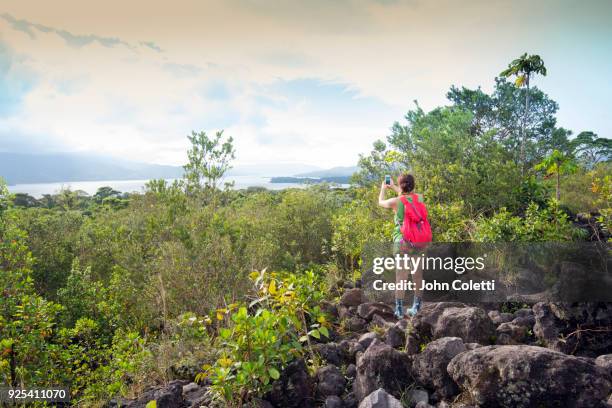 arenal volcano national park, lava fields, costa rica - costa rica volcano stock pictures, royalty-free photos & images