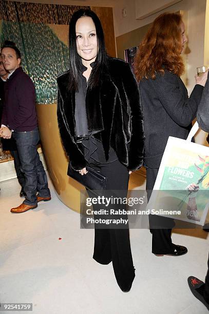 Eva Chow attends the launch of "Fighters and Flowers" at the Roberto Cavalli Store on February 13, 2009 in New York City.