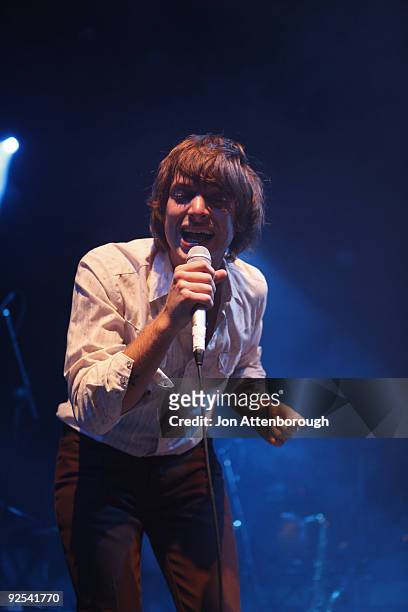 Singer Paolo Nutini performs on stage at the Enmore Theatre on October 30, 2009 in Sydney, Australia.