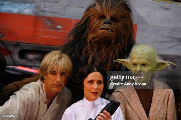 Matt Lauer, Meredith Vieira and Hoda Kotb appear on the 2009 Halloween Episode of NBC's "Today" at Rockefeller Center on October 30, 2009 in New York...