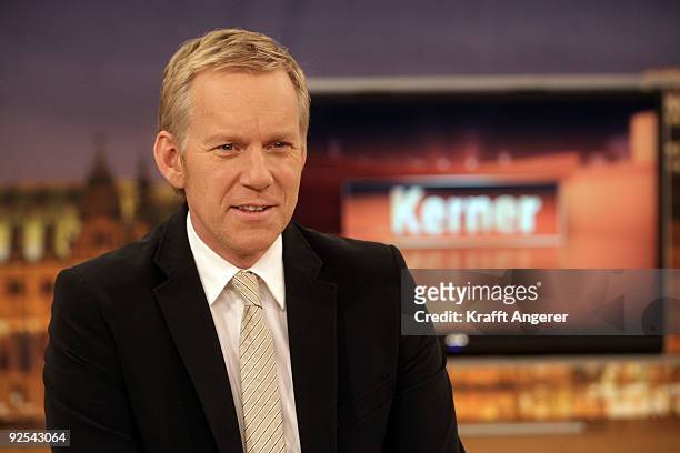 Television presenter Johannes B. Kerner poses during the 'Kerner' photocall on October 30, 2009 in Hamburg, Germany. His new TV show 'Kerner' starts...