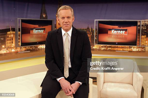 Television presenter Johannes B. Kerner poses during the 'Kerner' photocall on October 30, 2009 in Hamburg, Germany. His new TV show 'Kerner' starts...