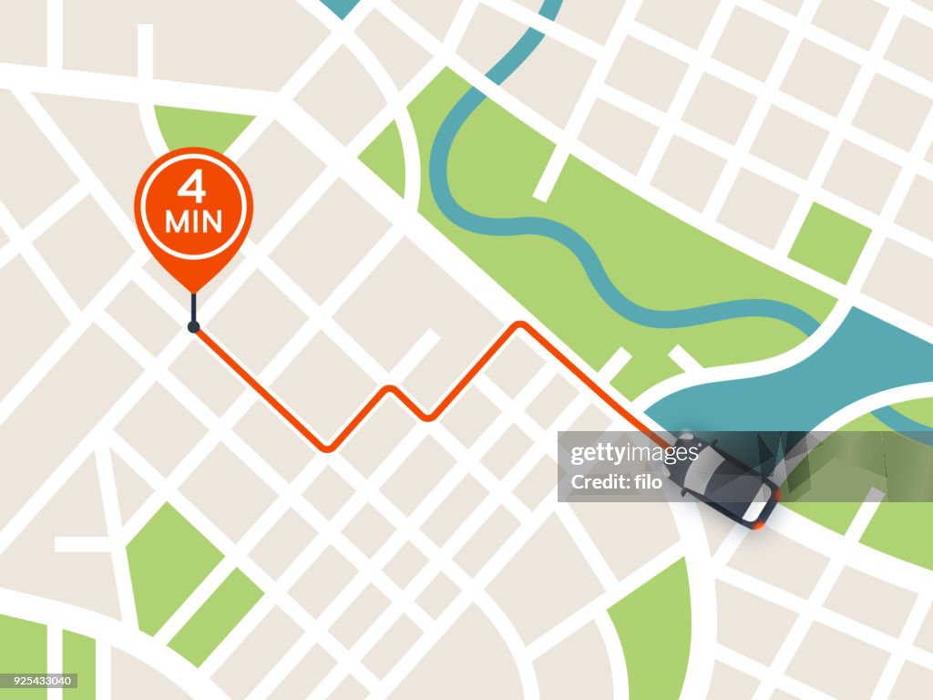 Navigatie rijden stadsplan