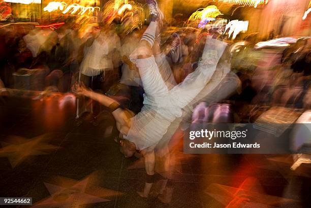 hollywood boulevard, los angeles, california. - break dance city stock pictures, royalty-free photos & images